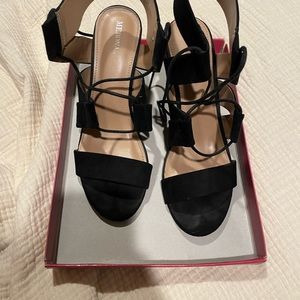 Black target heels